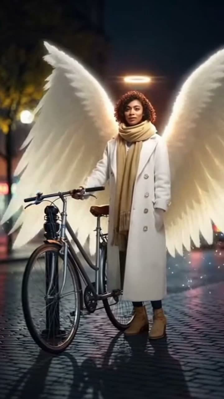 Angel guards the bike